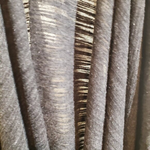 Fenini Slub Jersey Knit Poncho Asymmetric top High Low Top Gray One Size - Picture 4 of 6